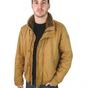 Abercrombie & Fitch SZ XL VTG Adirondack Jacket Faux Fur Lined Distressed Y2K